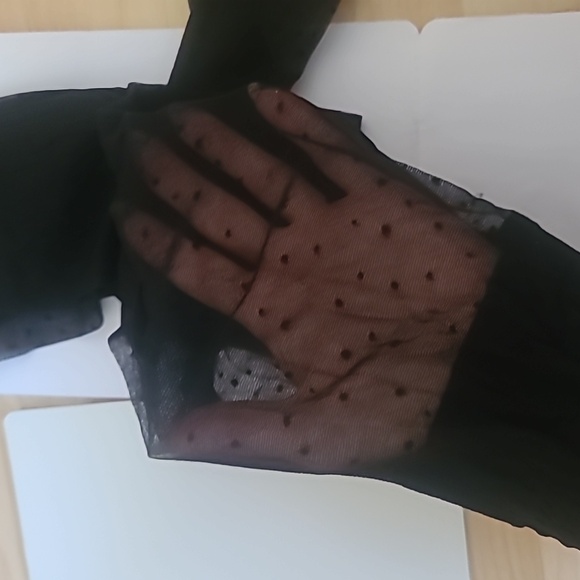 Silvana Swiss Origin Sexy Black Dot Sheer Pantyhose Size C - Picture 4 of 5